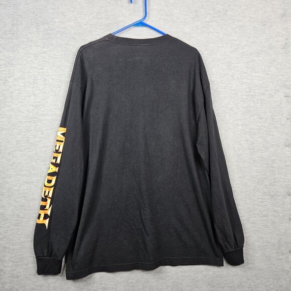 Vintage 2005 Megadeth Y2K Black Graphic Long Sleeve T-shirt Size XL - Picture 2 of 8